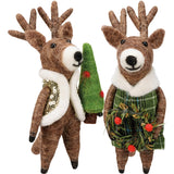 Fabric Holiday Reindeer Ornament