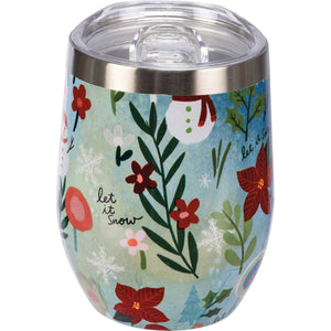 Let It Snow Wine Tumbler