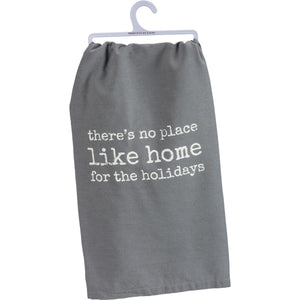 Grey "No Place Like Home" Tea Towel