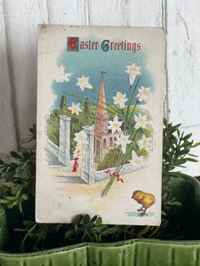 Antique “Easter Greetings” Postcard 1915