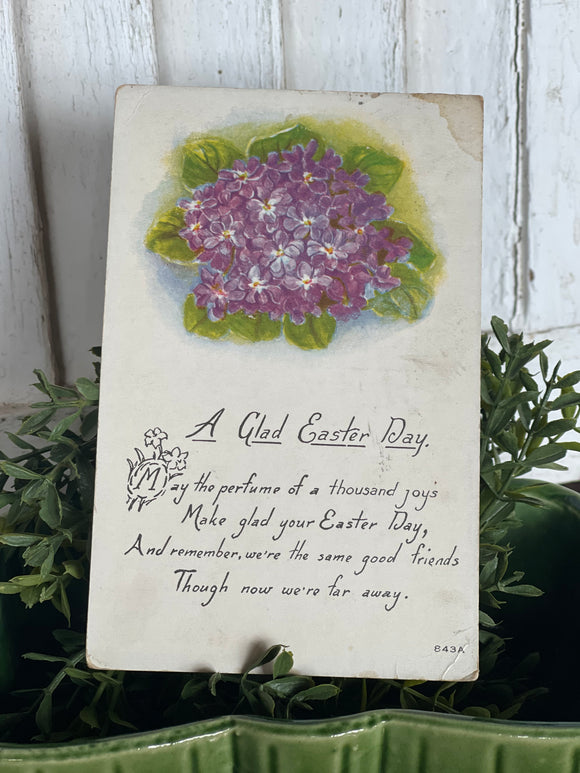 Antique “A Glad Easter Day” Postcard 1917