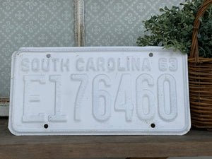 Vintage Painted License Plate