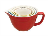 Multi-Color Stoneware Measuring Cup Set