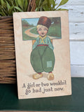 Antique 1910’s A Girl or Two Postcard
