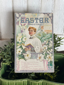 Antique “Easter Greeting” Postcard 1909