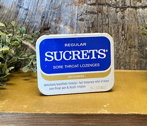 Made in USA Sucrets Tin w/ Hair Pins