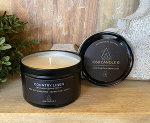 Country Linen 6oz Candle in Travel Tin