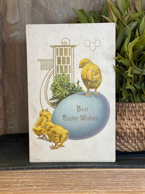 Antique “Best Easter Wishes” Postcard Early 1900-20's