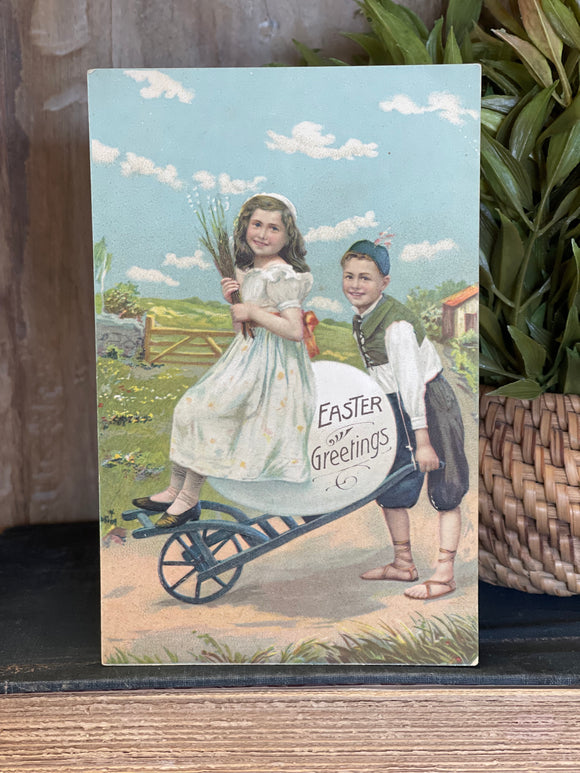 Antique “Easter Greetings” UNUSED Postcard Early 1900-20's