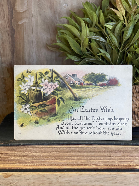 Antique “An Easter Wish” Postcard Early 1900-20's