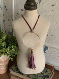 Leather Tassel Loop Necklace