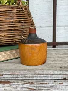 Small Wooden and Metal Jug Replica