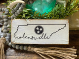 Handmade Tennessee City Block Sign