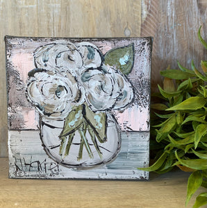Jill Harper 5" Flowers in Vase Canvas Art