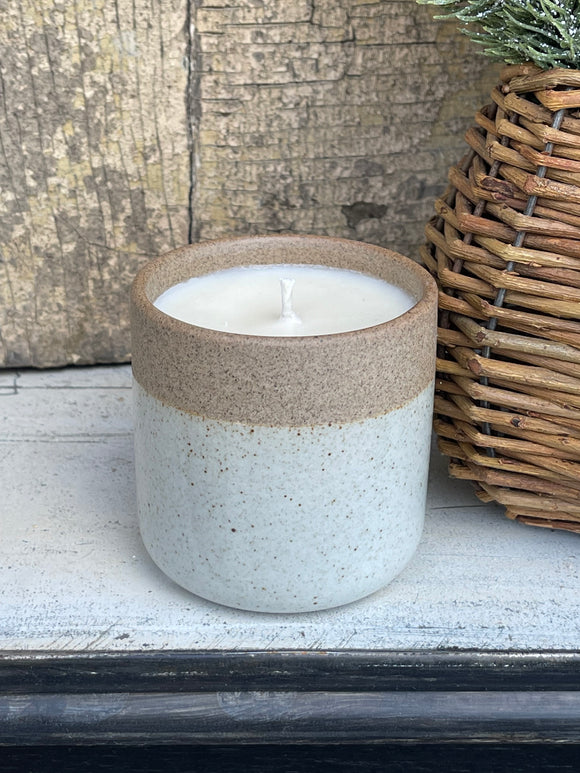 Cocoa + Mint 7oz Soy Candle in Pottery