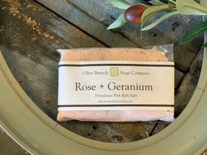Rose + Geranium Himalayan Pink Sea Salt Packet
