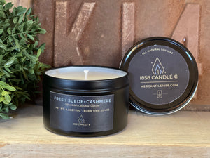 Fresh Suede + Cashmere 6oz Soy Candle Travel Tin