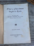 Vintage Religious Pamphlet "What a Churchman Ought to Know" 1939