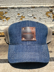 FarmStrong Denim & Handmade Leather Trucker Hat