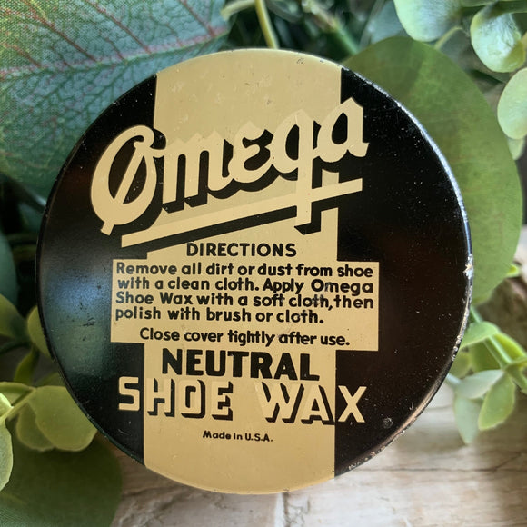 Vintage OMEGA Shoe Wax Creme Jar