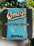 Vintage OMEGA Shoe Wax Creme Jar
