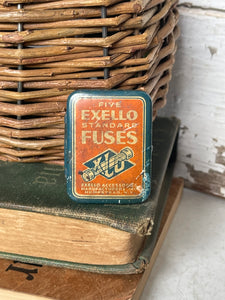 Vintage Exello Fuse Tin