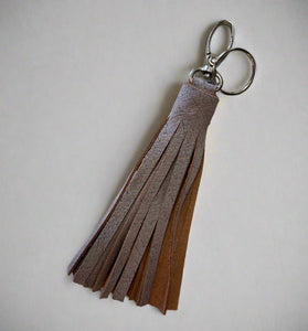 Lavender Leather Fringe FOBSKEY