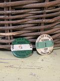 Set of 1940 and 1949 Cranston Fish & Game Button Pins
