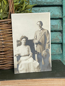 Vintage Postcard Photo of Couple