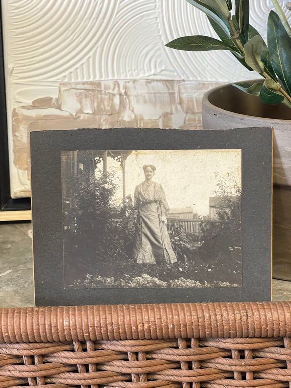 Antique Photo of Lady in Yard in Nashville, Tennessee