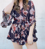 Washed Floral Playsuit