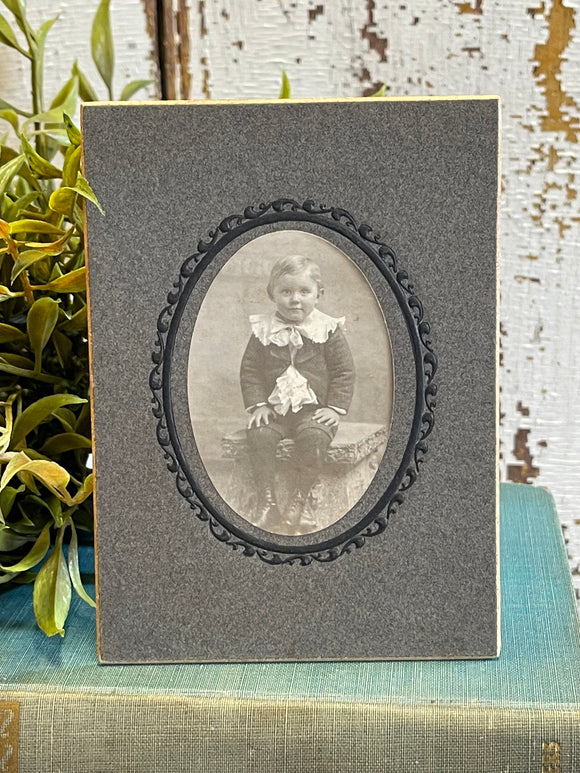 Antique Card Photo of Little One in Frills