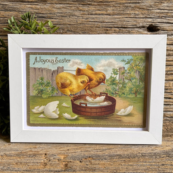 Vintage Easter Framed Postcard
