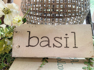 Handmade "Basil" Reclaimed Wood Sign
