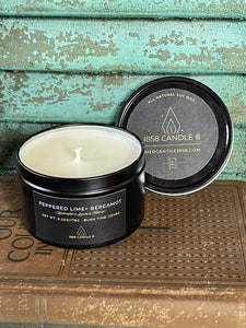 Peppered Lime + Bergamot 6oz Candle in Travel Tin