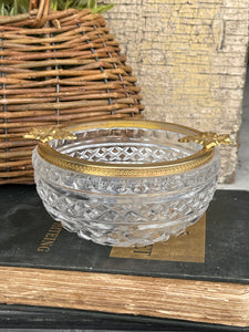 Decorative Crystal Bowl with Gold Detail