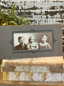 Vintage Photo Card of Three Children