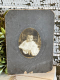 Vintage Photo Card of Baby On Chair