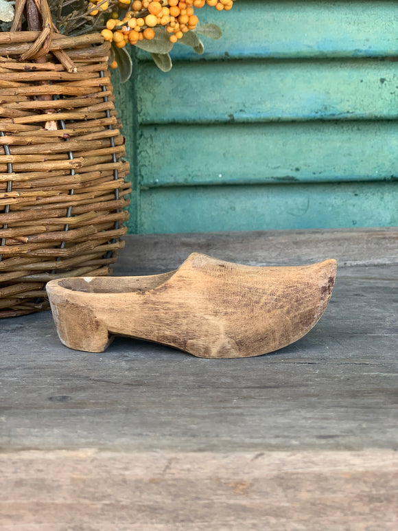 Cute Small Vintage Wooden Shoe