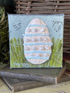 Jill Harper 5" Heavy Texture Easter Egg Canvas Art