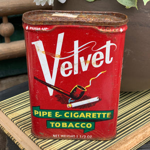 Vintage Velvet Tobacco Tin