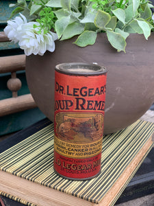 Vintage Dr. Legear's Roup Remedy Tin