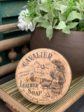 Vintage Cavalier Leather Soap Tin