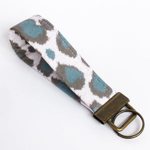 Teal & Grey Leopard FOBSKEY