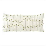 Hand-Woven Cotton Blend Lumbar Pillow w/ Woven Tassels