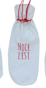 Drawstring Wine Bag w/ Holiday Sentiment