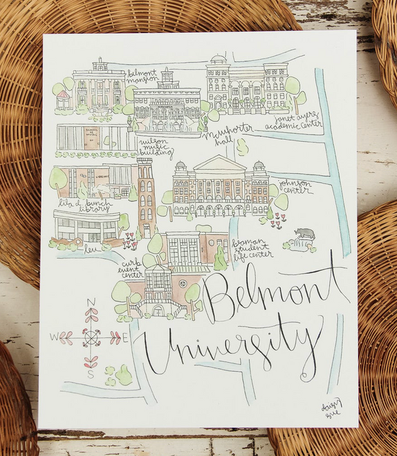 Belmont University Watercolor Print