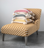 Rayon & Cotton Striped Pillow w/ Tassels