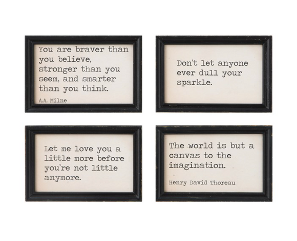 Inspirational Quotes Framed