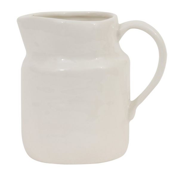 Small Stoneware Vintage-Style Pitcher